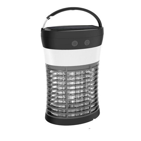 3IN1 Bug Zapper Mosquito Zappers Killer, Solar Powered Electric Fly Zapper Light with Camping Lantern, Waterproof USB Rechargeable Fly Killer for Indoor Outdoor