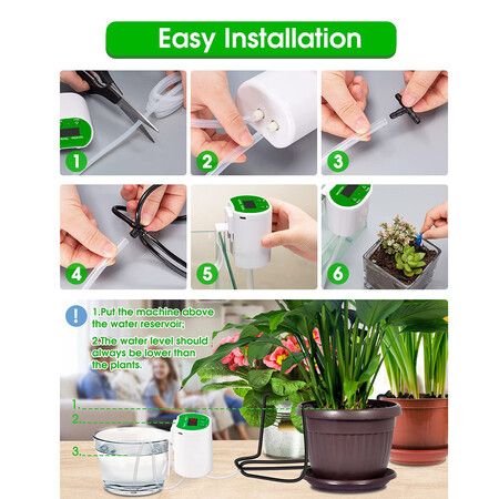 Rechargeable Automatic Plant Watering System for 12 Indoor Potted Plants