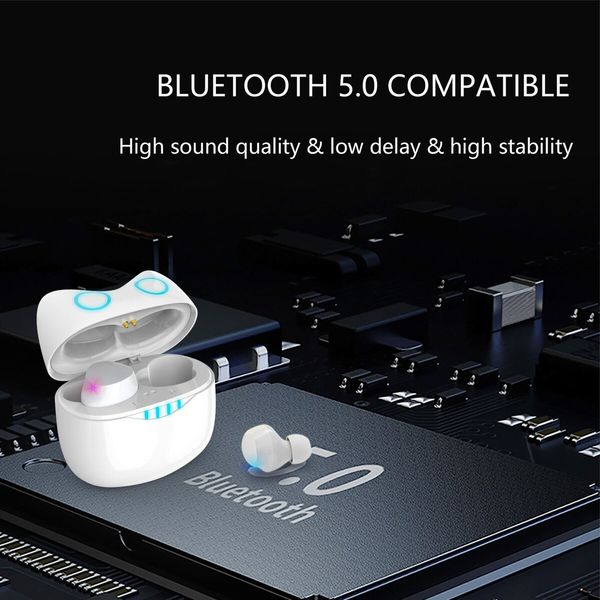 Wireless Earbuds Bluetooth Headphones with Cartoon Charging Case Touch Control Game Headset for Sports Running