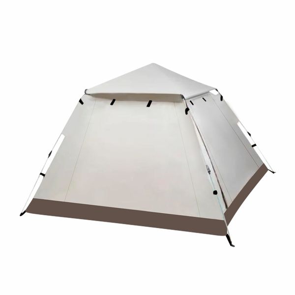 OGL 4 Person Tent Camping Instant Pop Up Family Beach Sun Shade Shelter Waterproof 240x240x160cm Creamy White