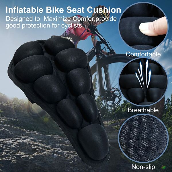 SizeS Bike Seat Cushion Soft Bike Seat Cover for Peloton/Stationary/Mountain Bike Accessories