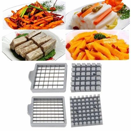 French Fry Cutter  Potato Chipper Cutter Stainless Steel Chopper Maker Vegetable and Potato Slicer for Potatoes Carrots Cucumbers