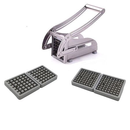 French Fry Cutter  Potato Chipper Cutter Stainless Steel Chopper Maker Vegetable and Potato Slicer for Potatoes Carrots Cucumbers