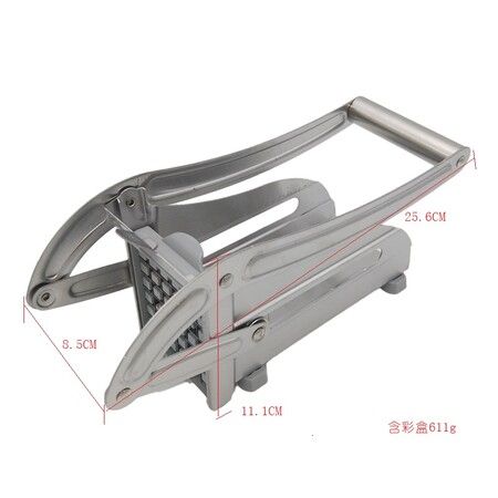 French Fry Cutter  Potato Chipper Cutter Stainless Steel Chopper Maker Vegetable and Potato Slicer for Potatoes Carrots Cucumbers