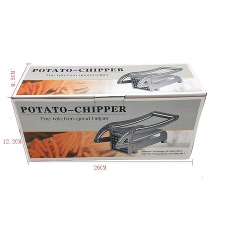 French Fry Cutter  Potato Chipper Cutter Stainless Steel Chopper Maker Vegetable and Potato Slicer for Potatoes Carrots Cucumbers