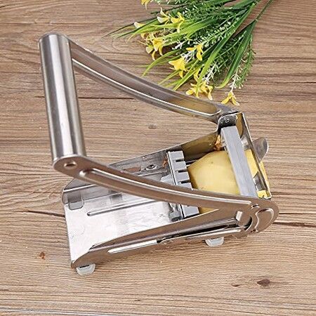 French Fry Cutter  Potato Chipper Cutter Stainless Steel Chopper Maker Vegetable and Potato Slicer for Potatoes Carrots Cucumbers