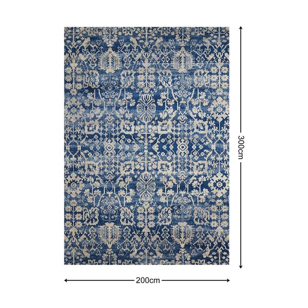 Large Area Rug Floor Mat Carpet Living Room Bedroom Nursery Non Slip Blue Washable Office Soft Velvet Moroccan 200x300cm