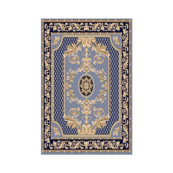 Large Area Floor Rug Mat Living Room Bedroom Carpet Office Non Slip Soft Velvet European Retro Print Washable 160x230cm