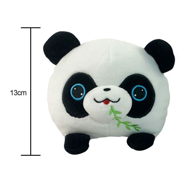 10 CM Reversible Plushie Panda Stuffed Animal Toys Mood Plush Double-Sided Flip Show Your Mood (1 Pack-Panda)