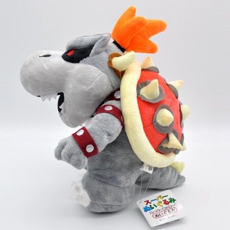 25 CM Bowser Plush Bowser Toy Maro Plush All Star Collection Stuffed Animals Plush Toys-Gray