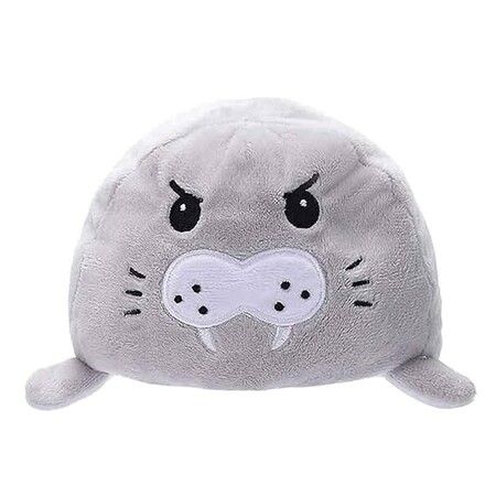 Reversible Plushie Toys Sea Lion Cute Mood Stuffed Animal Throw Pillow Doll Help Express Your Emotions