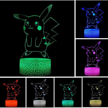 3D Illusion Night Light, Visual Creative LED Desk Lamp, Touch Control, 7 Color Changing for Home Decor or Holiday Gifts for Kids