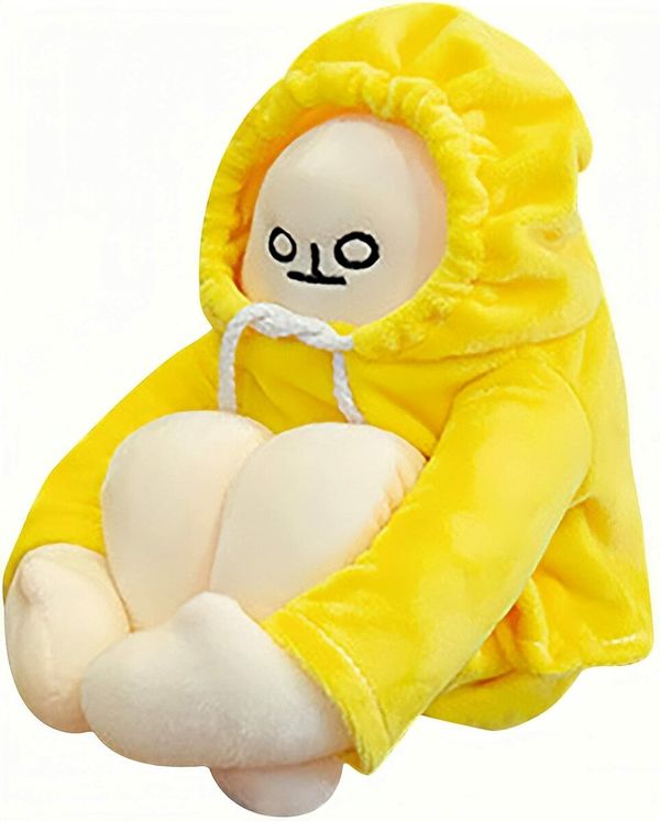 Banana Man Doll Plush Weird Plushies Creative Stuffed Toy with Multiple Funny Poses Banana Toy Man Birthday Christmas Party Gift(Yellow)