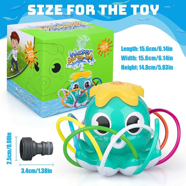 Octopus Water Spray Sprinkler for Kids, Garden Outdoor Backyard Splash Water Play Toys