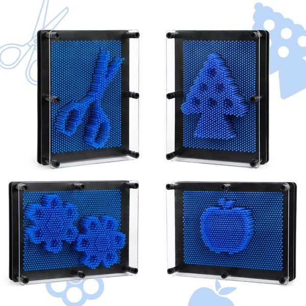 3D Pin Art Toy, Pin Art Board Pin Art Toy for Kids, Sensory Toys for Age 3+ Years Old Kids Boys Girls, Toddler Toys Birthday Gifts Baby Girl Boy Gifts Fidget Toys(Blue)