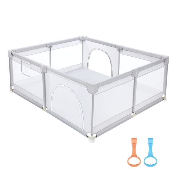 Baby Playpen Pen Fence Playground Activity Centre Safety Enclosure Gate Barrier Play Room Yard 150x180cm