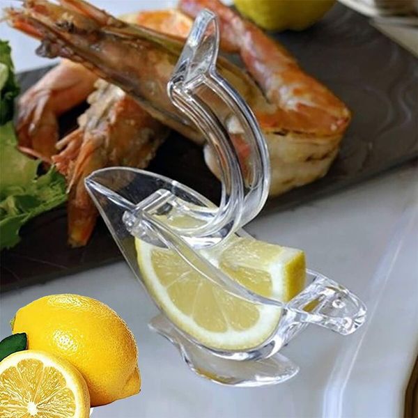 New Acrylic Manual Lemon Slice Squeezer, Portable Transparent Fruit Juicer, Elegance Bird Shape, Hand Juicer for Orange Lemon Lime Pomegranate