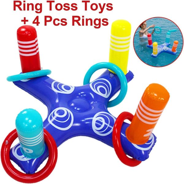 Pool Float Toy, Pool Ring with 4 Rings for Multiplayer, Water Pool Game, Family Toys and Water Fun