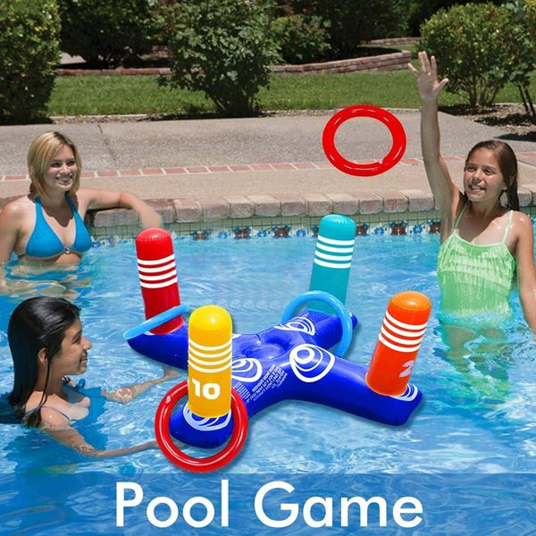 Pool Float Toy, Pool Ring with 4 Rings for Multiplayer, Water Pool Game, Family Toys and Water Fun