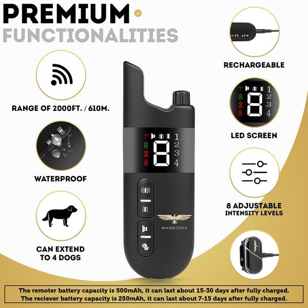 Dog Training Collar No Shock Remote Rechargeable and Waterproof for Positive Education