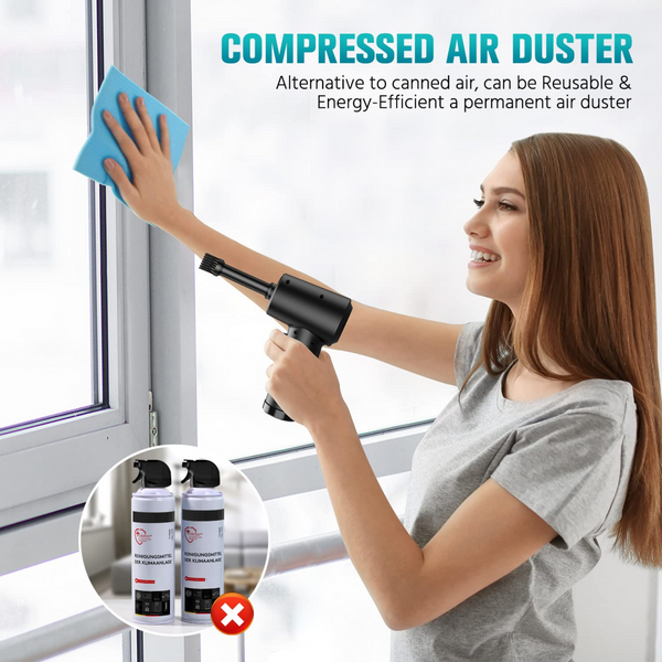 Compressed air Duster 100000RPM Keyboard Cleaner Good Replace Compressed air can Reusable no Canned air Duster car Duster pc Duster Electric air Duster Compressed air for Computer