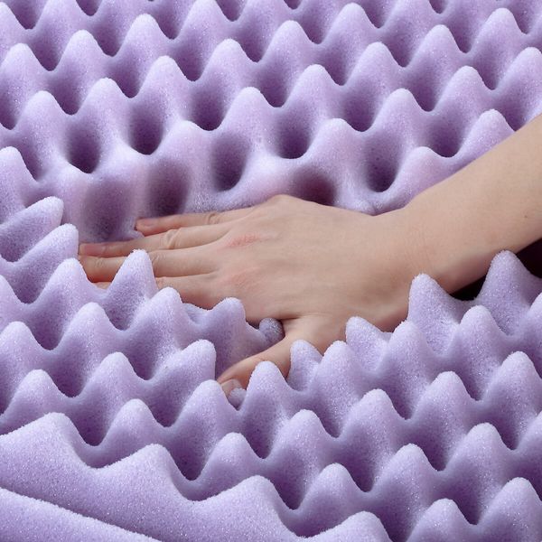 Queen Size Mattress Memory Foam Topper Bed Underlay Lavender Scent 8CM with Bamboo Cover 