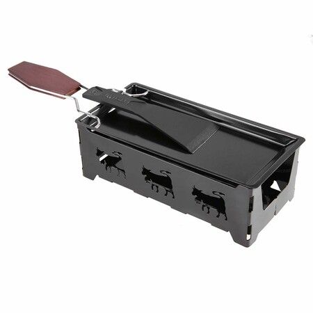 Portable Candlelight Cheese Raclette Non Stick Rotaster Baking Tray Stove Set Carbon Steel Home Kitchen Grilling Tool