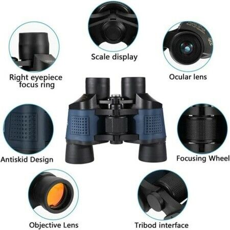 60X60 Binoculars for Adults with Low Light Night Vision