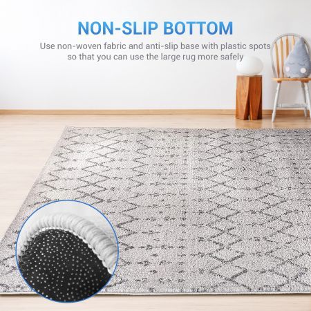 Large Area Rug Carpet Living Room Bedroom Floor Mat Nursery Office Dining Non Slip Washable Moroccan 200x300cm