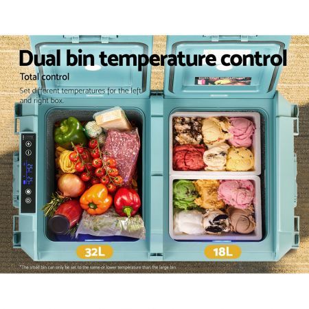 Glacio 50L Portable Fridge Freezer Fridges Cooler Camping 12V/24V/240V Caravan