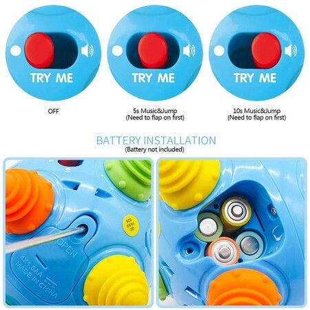 Baby Music Shake Dancing Ball Toy, BPA Free Bouncing Sensory Developmental Ball for Boys and Girls 18 Months