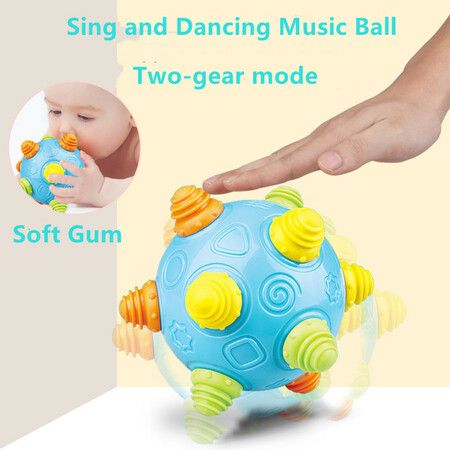 Baby Music Shake Dancing Ball Toy, BPA Free Bouncing Sensory Developmental Ball for Boys and Girls 18 Months