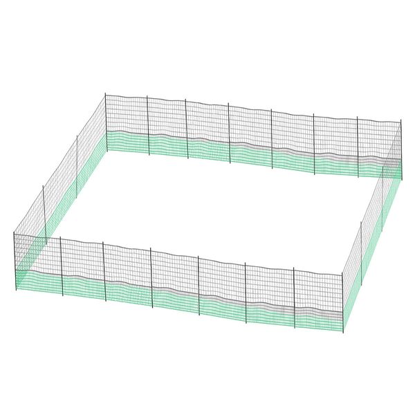 Chicken Coop Cage Run Pen Hen Chook House Fence Poultry Enclosure Hutch Mesh Net Netting Habitat Farm Yard Fencing 5000x125CM