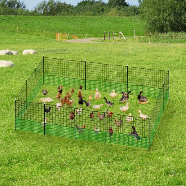 Chicken Coop Cage Pen Run Hen House Chook Fence Poultry Enclosure Mesh Net Hutch Habitat Netting Yard Farm Fencing 3000x125CM