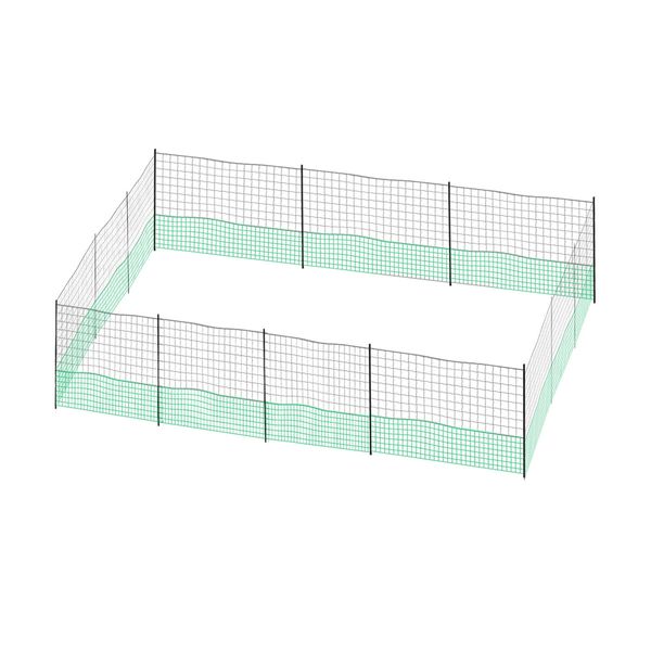 Chicken Coop Cage Pen Run Hen House Chook Fence Poultry Enclosure Mesh Net Hutch Habitat Netting Yard Farm Fencing 3000x125CM