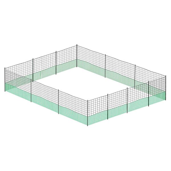 Chicken Coop Cage Pen Run Hen House Chook Fence Poultry Enclosure Mesh Net Hutch Habitat Netting Yard Farm Fencing 3000x125CM