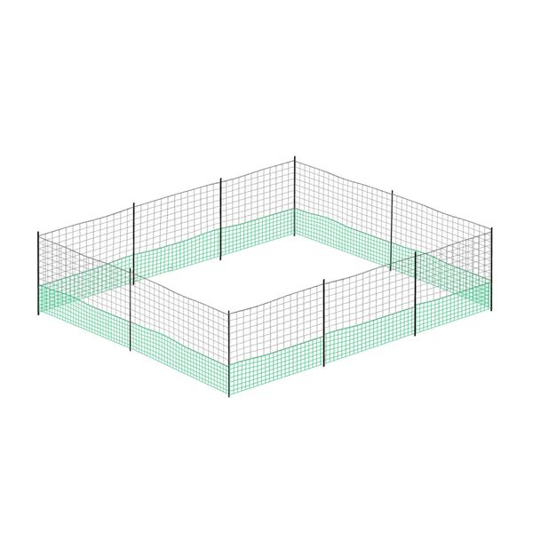 Chicken Coop Run Pen Cage Hen Chook House Fence Enclosure Poultry Mesh Net Hutch Habitat Netting Yard Farm Fencing 2100x125CM