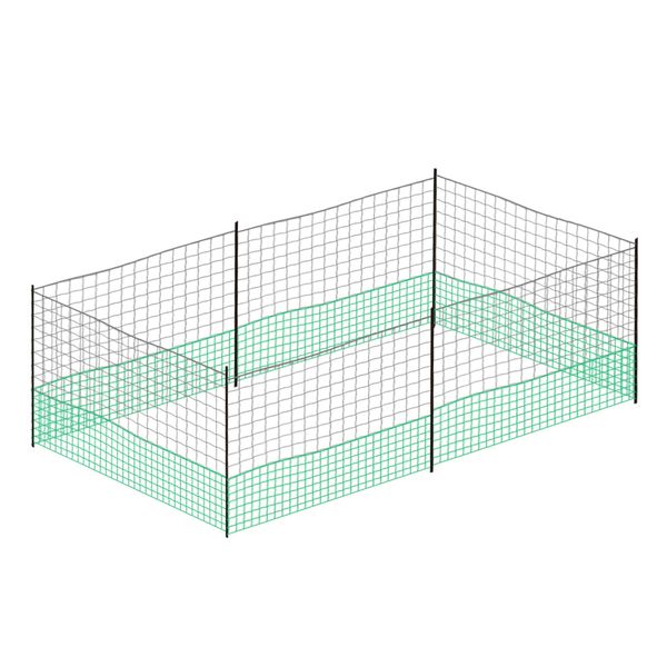 Chicken Run Coop Cage Hen House Chook Pen Fence Enclosure Mesh Net Hutch Habitat Poultry Netting Yard Farm Fencing 1200X125CM