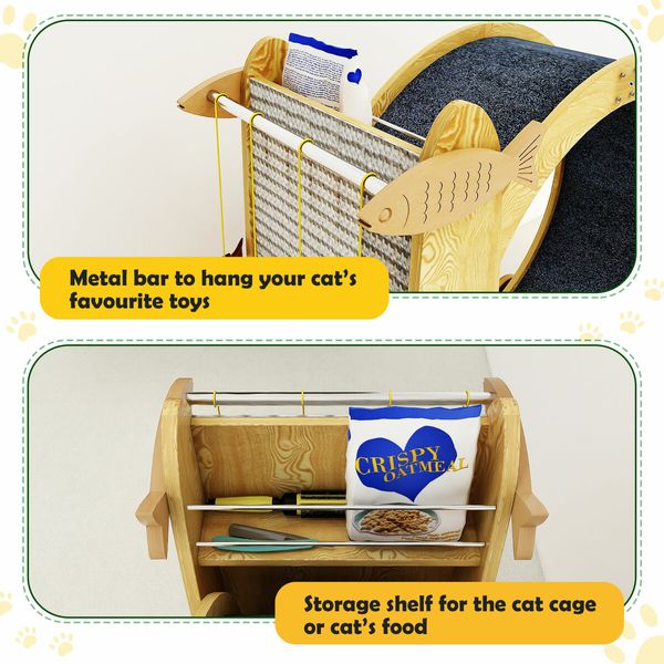 Cat Exercise Wheel Toy Running Exerciser Treadmill Furniture Scratcher Board Roller Play Gym Sports Equipment with Carpet Runway