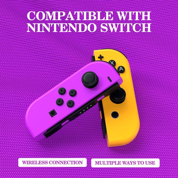 Joy Con Controller Compatible for Switch,Wireless Replacement for Switch Joycon,Support Dual Vibration/Wake-up Function/Motion Control