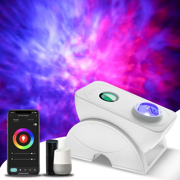 Smart Star Projector Galaxy Light Rotatable Nebula Cloud Stars Music Sync Smart APP Planetarium Projector for Kids Adults