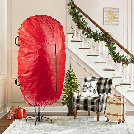 Upright Christmas Tree Storage Bag?Comes With Drawstring Hem, Zipper And Carry Handles?140*190CM)