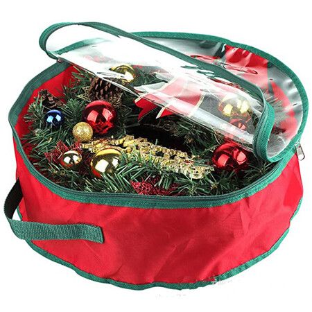 Christmas Wreath Storage Container Clear Bag 76 x 20 CM