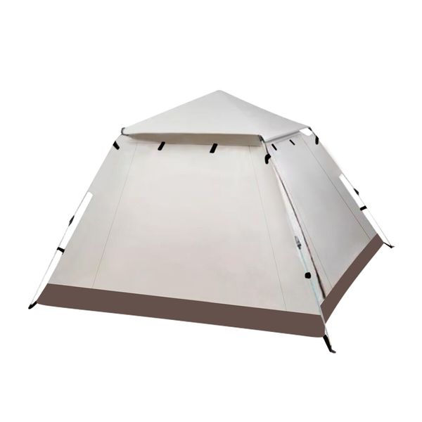 5 Person Camping Tent Pop Up Family Instant Party Beach Sun Shade Shelter Waterproof Outdoor Hiking Picnic 265x265x190cm Creamy White