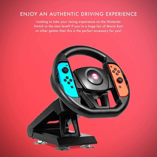 Nintendo Switch Joy-Con Steering Wheel Table Attachment, Switch Racing Wheel Accessory,Black