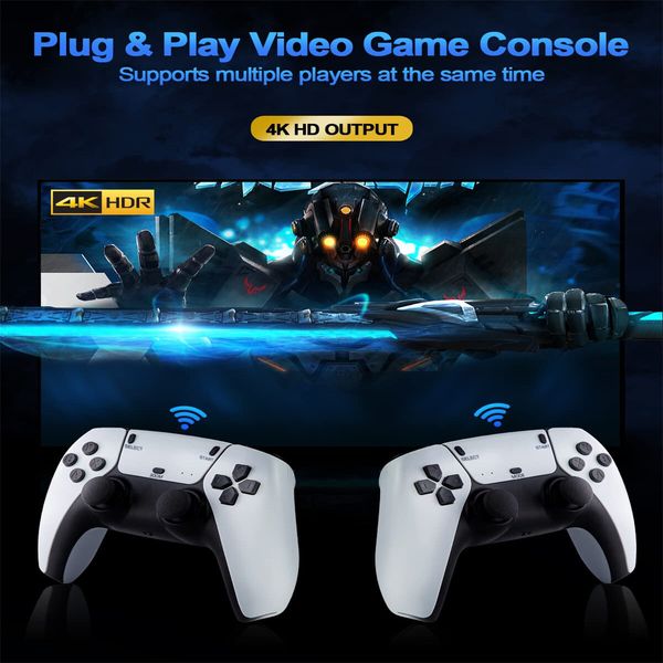 12000+  Retro Game Console, Plug and Play Video Games  Classic Game 4K Ultra HD Game Stick with 2.4G Wireless Joystick Controller Supports 20+ Emulators