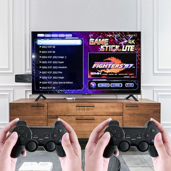 10000+ Games 9 Classic Emulators Wireless Retro Game Console 4K High Definition HDMI Output for TV with Dual 2.4G Wireless Controllers(64G)