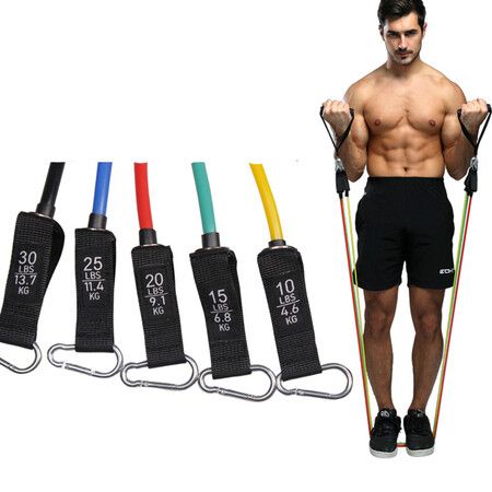 Train Resistance Bands Set, 5 Exercise Bands for Resistance Training