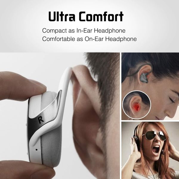 Sports Wireless Headphones with Built-in Mic and Crystal Clear Sound, Foldable and Carry in Bag