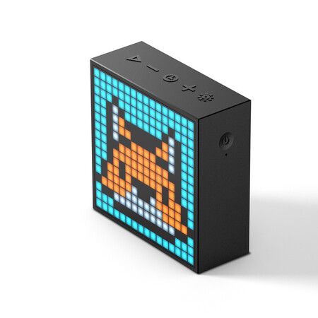 Divoom TimeBox Evo -- Pixel Art Bluetooth Speaker with LED Display APP Control Gaming Room Setup & Bedside Alarm Clock- Black